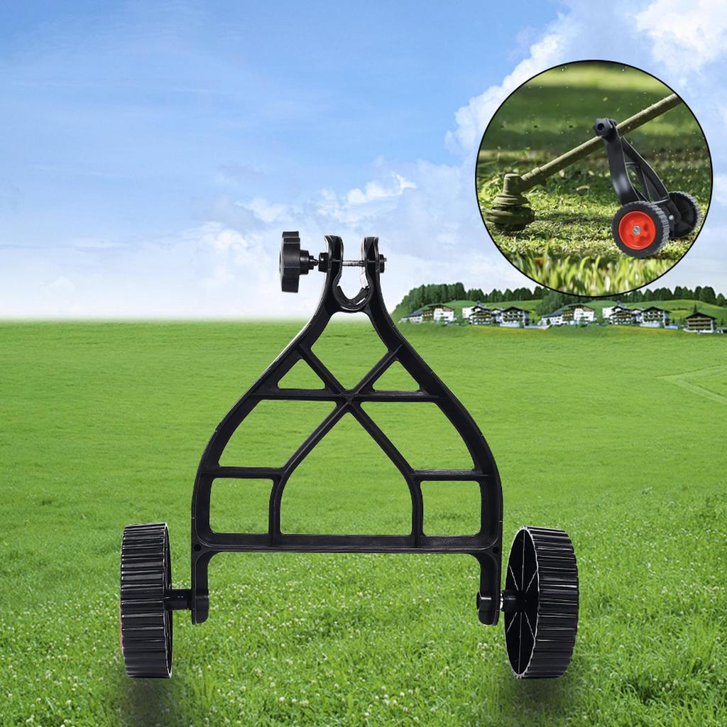 Adjustable Lawn Mower Support Wheel Attachment Garden Grass Trimmer Detachable Auxiliary Wheel Quick Change Power Tool