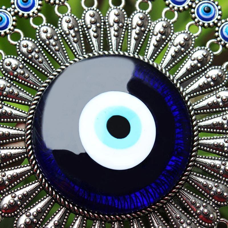 Turkish Blue for Evil Eye Decor Wall Hanging Pendant Amulets Ornament for Key Ring Home Garden for Protection Lucky Gift