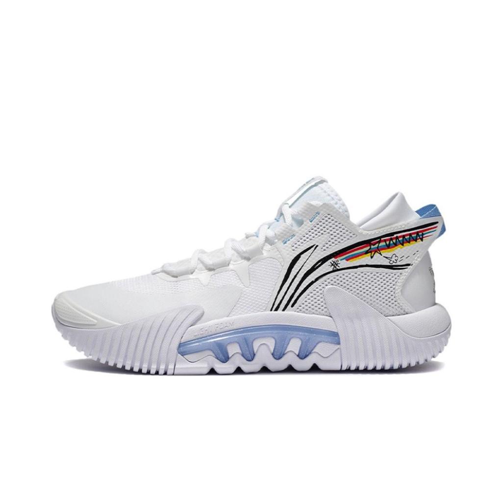 Li Ning Badfive 2 Low Cushioning Slip Resistant Abrasion Resistant Coverage Support Low top Basketball Shoes Men's ABFT029-1(Team147-)