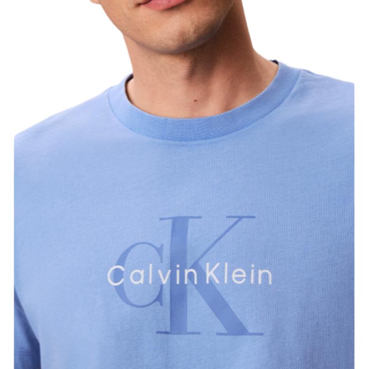 Calvin Klein Solid Logo Pattern Crew Neck Pullover Short Sleeve T-Shirt Men tops 4RG832G-CG1