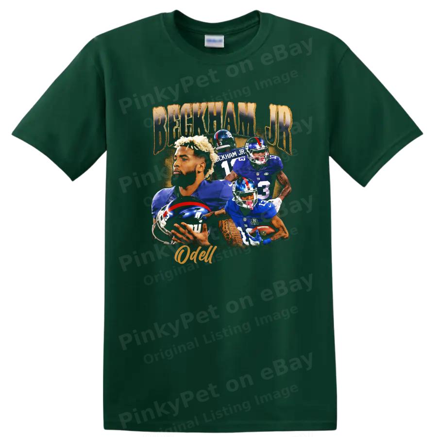 Odell Beckham Jr New York Giants T Shirt Football Action Collage Tee