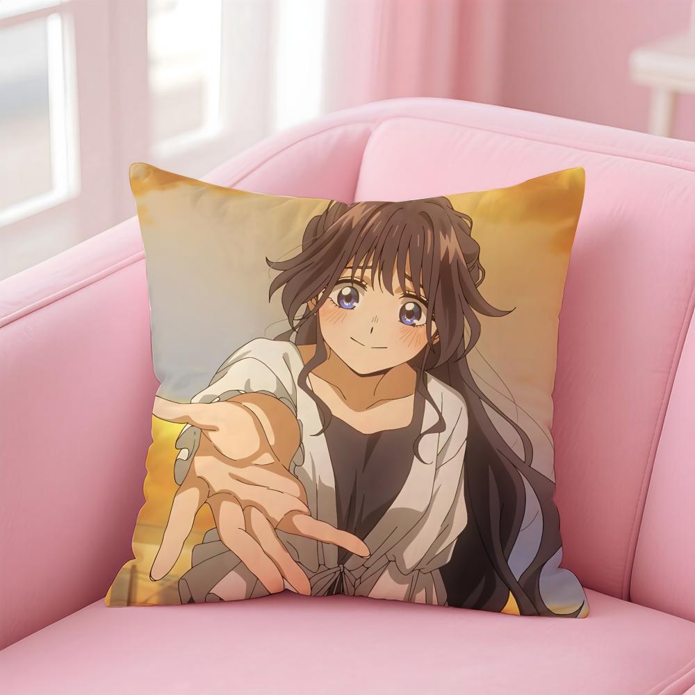 anime Kaoruko Waguri Cushion Cover Comfortable Reversible Pillow Cover Ideal for Car Sofa Bedroom & Beyond