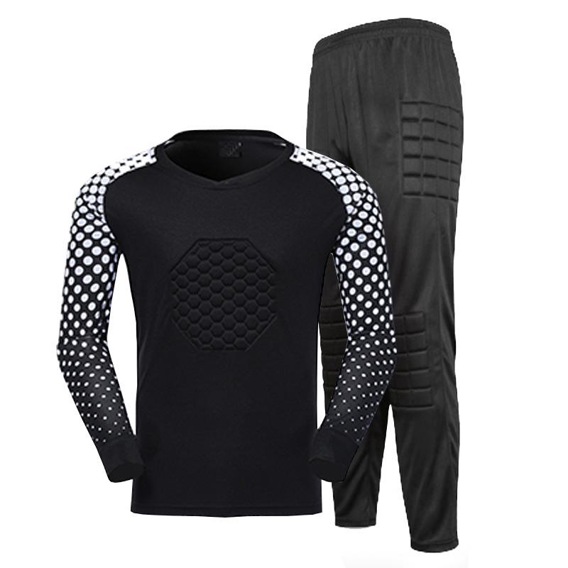 Long Sleeve Padded Goalkeeper Jersey Set for Adults and Kids