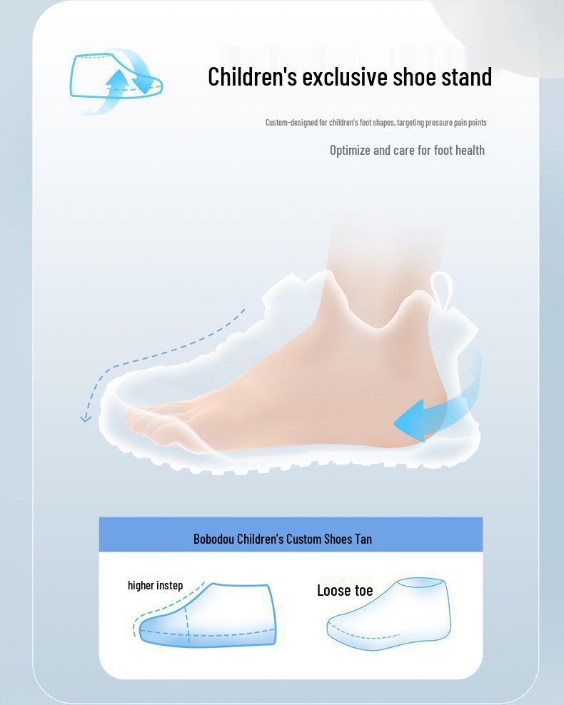 Bobodou 2025 Boys' Non-slip Casual Soft Sole Shoes - Spring/Autumn Versatile Breathable Children's Sneakers