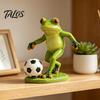 Schreibtisch-Skulptur Dekoration Fußballspieler Frosch Statue, Niedliche Garten Launische Exquisite Harz Handwerk für Figur Outdoor Innen Tisch Dekoration