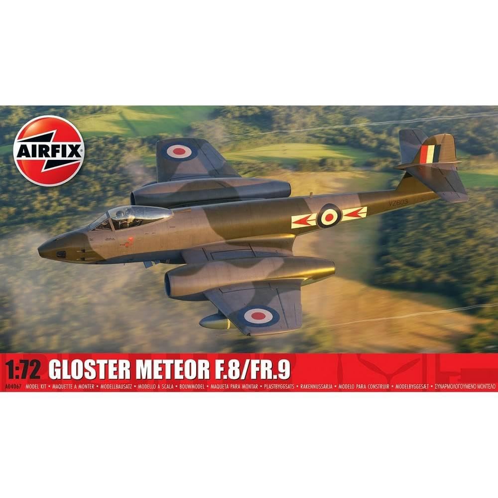 

Airfix British Aircraft Gloster Meteor Plastic Model X4067 1/72 Fighter/Reconnaissance F.8/FR.9