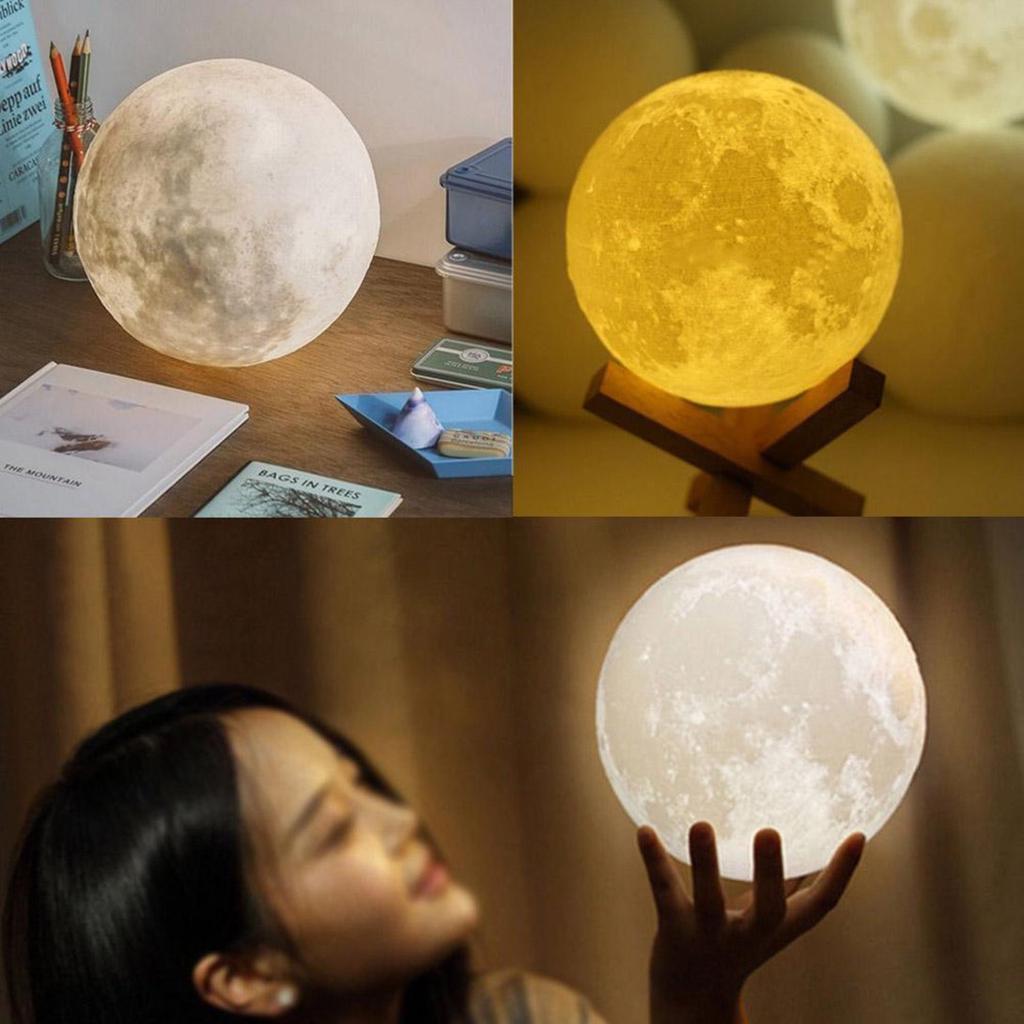 18cm 3D Print Girlfriend Birthday Gift Night Moon Light Touch Control LED UK GA 18cm 3D Print Girlfriend Birthday Gift Night Moon Light Touch Control LED UK GA