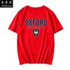 Oxford University British School Uniform Printed Tshirt Summer Unisex Couples Shortsleeved Crew Neck Top Mens Tshirt