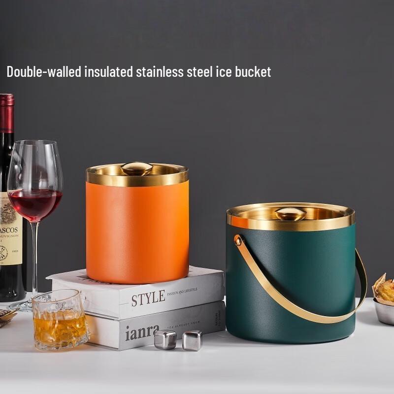 Doppelschichtiger Eisbehälter aus Edelstahl