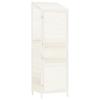 152187 vidaXL Remise de jardin Blanc 55x52x174,5 cm Bois de sapin solide