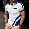 Summer Fashion Men's Printed Polo Shirt with Loose Sport Buttons