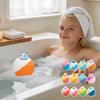 4/6/12 Stück Kinder Badesalz-Badekugeln mit Spielzeug darin Pflanzen Ätherische Öle Handgemachte Sprudelbälle Trockene Haut Feuchtigkeitsspendende Duschkugel Entspannung Spa Geschenk