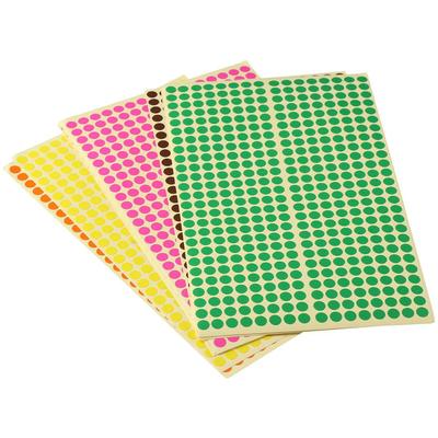 6528 Piezas Pegatinas de Puntos Circulares Multicolor 16 Colores Puntos de Codificación Redondos para Oficina Etiquetas de Puntos Pequeñas Pegatinas de Papel Autoadhesivas de Puntos