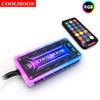 COOLMOON RGB Light Remote Dimmer DC12V 5A LED Color Intelligent Controller 10x6Pin Fan Port 2x4Pin Light Bar Port for RGB Fan