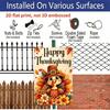2D Flat, 1pc Thanksgiving Cartoon Bird Floral Aluminum Decorative Sign & Plaque, Thanksgiving Party Wall Decor, Dining Room Wall Art, Kitchen