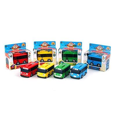 Origin Korea Model- TAYO The Little Bus, Blue Color, Pull Back Action 4pcs, (Tayo,Gani.Rogi,Lani)