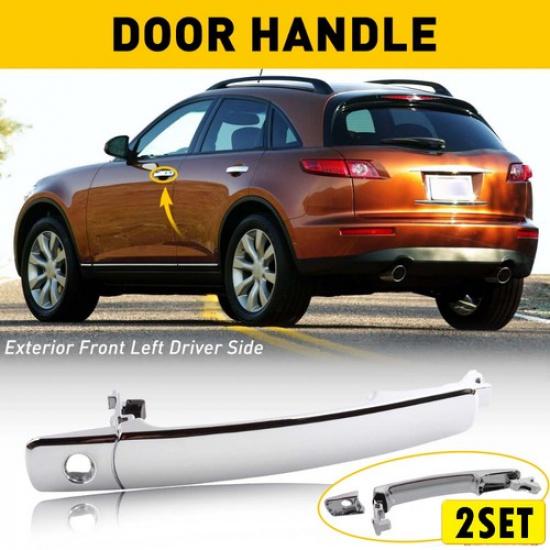 2шт для Nissan 2008-2013 Rogue передняя левая наружная хромированная дверная ручка 80640-