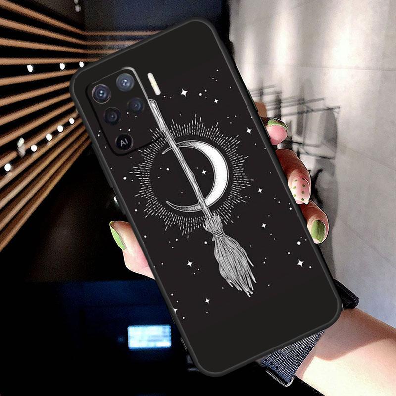 Magic Cat The Witches Case For Oppo A38 A18 A78 A98 A58 A60 A80 A40 A96 A76 A16 A94 A74 A54 A15 A17 A57 A77 A5 Pro