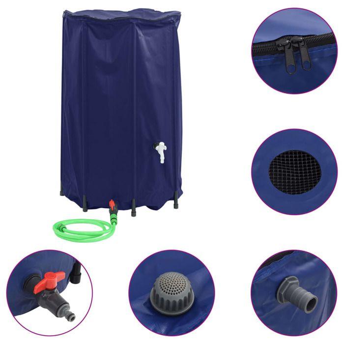 Foldable Water Tank - vidaXL - 380 L - PVC - Tap - Weatherproof