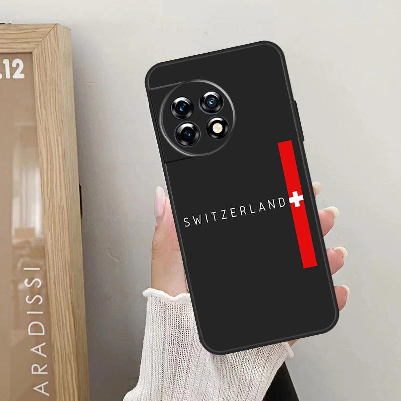 Switzerland Swiss Flag Case For OnePlus Nord 5 CE 4 3 2 Lite N20 N30 OnePlus 15 13 12 R 10T 13T 10R 8T 9 10 11 Cover