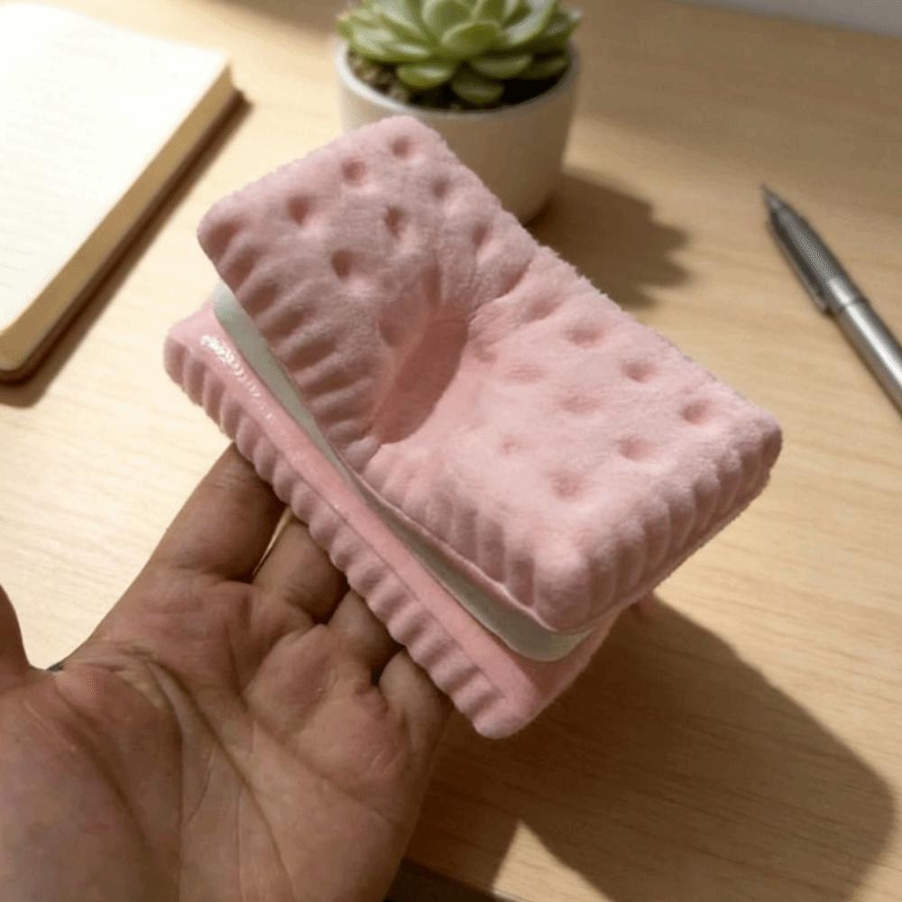 Novelty Cookie Pinching Squishy Toy Slow Rebound Biscuit Soda Cracker Fidget Toy Simulation Toy