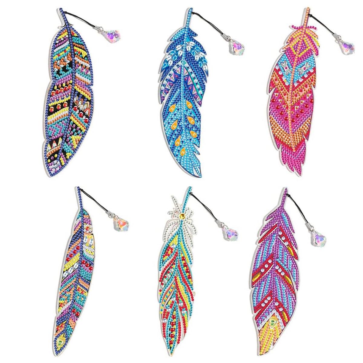 

Закладка для книг «Перо ручной работы с алмазной росписью»