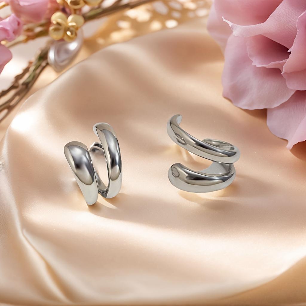 2-PCS Luxury Clip-On Earrings | Non-Piercing -Free Design | Romantic Valentine'S Gift | Date Night Accent