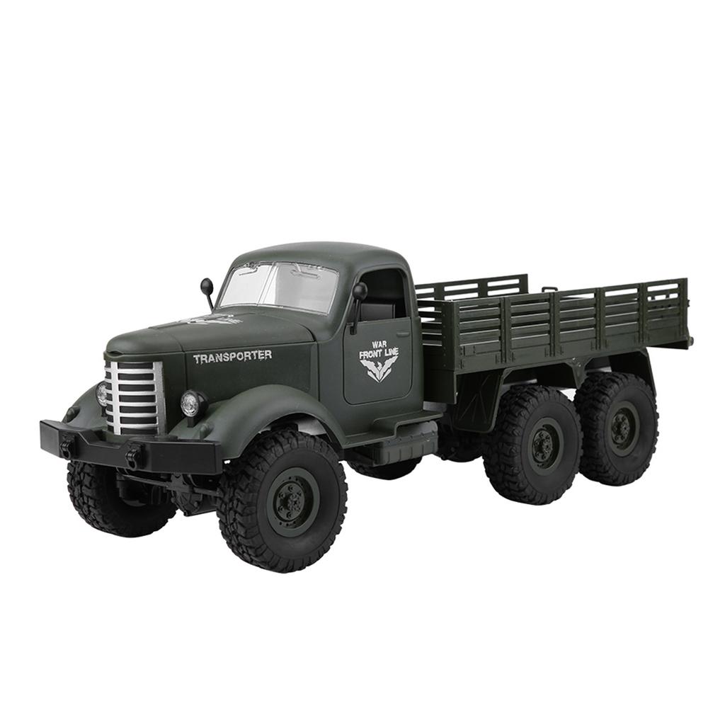 1 16 Model Remote Control Six Wheel Drive Military Truck RC Toy Car(Green)