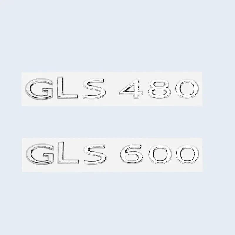 New Chrome Black Letters GLS480 GLS600 V12 Emblem for Mercedes-Benz GLS Class Car Fender Trunk Rear X167 Logo Sticker EZ5