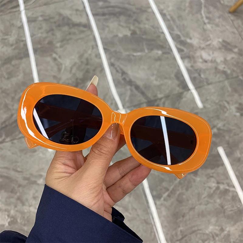 New Oval Big Frame Ladies Sunglass  Fashion Femalle Sunglasses Trendy Retro Designer Sun Shades Eyewear Uv400