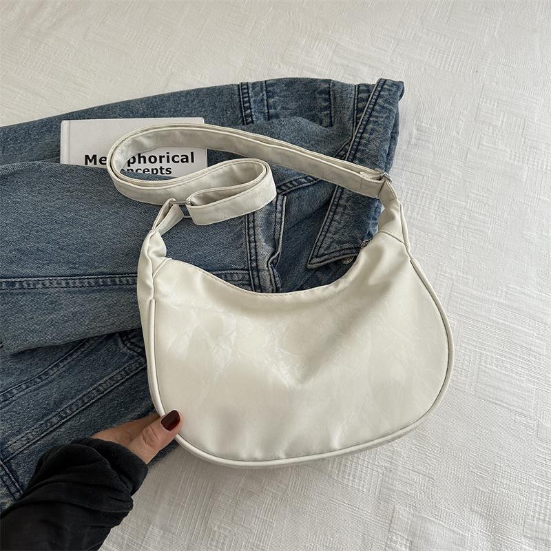 Dumpling Bag Women'S Japanese Versatile Messenger Bag Casual Large-Capacity Oxford Bag Student Commuting Shoulder Bag