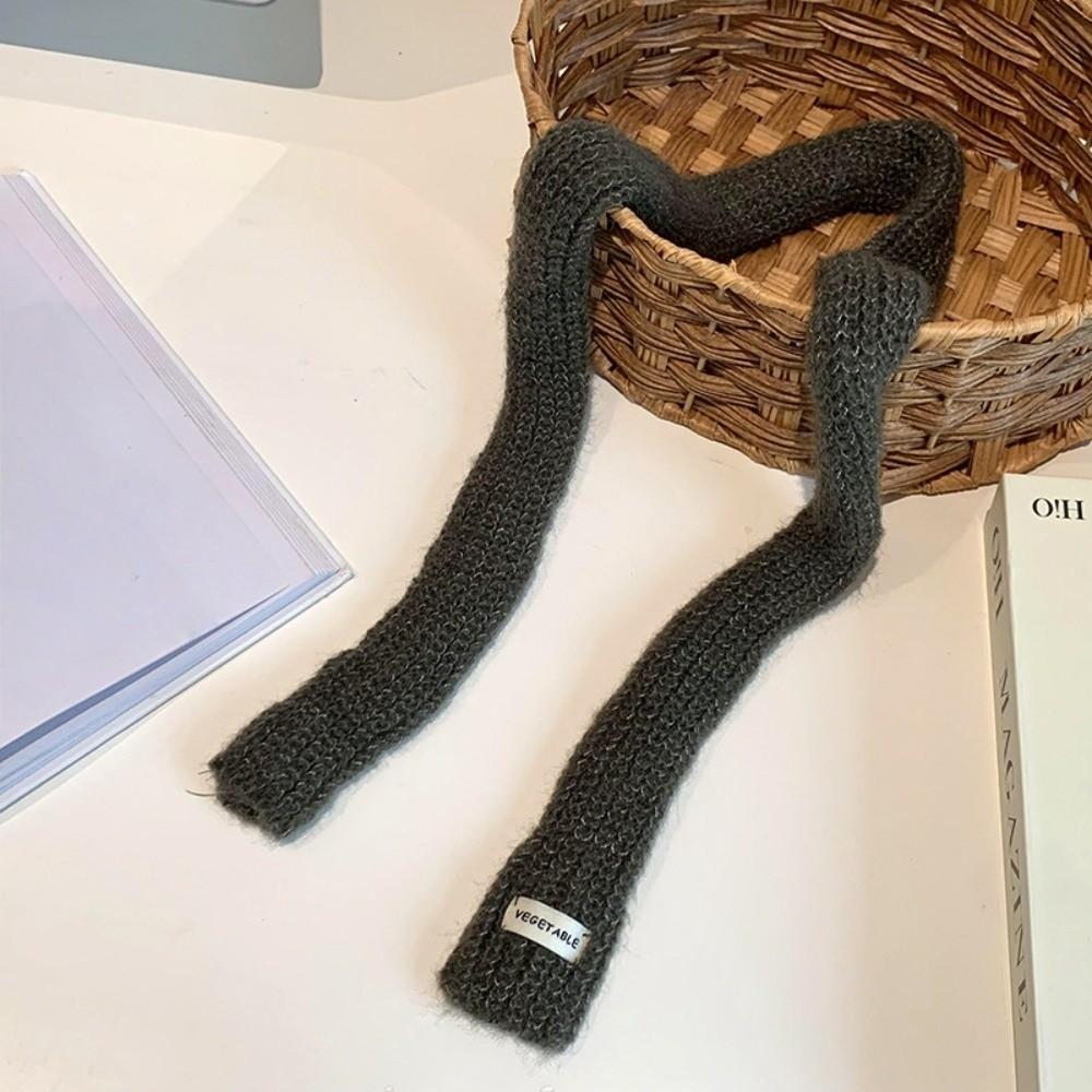 Korean Style Knitted Scarf Solid Color Sweet Scarf Cool Long Narrow Scarves  Spicy Girl