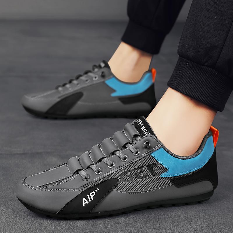 Мужская нескользящая износостойкая модная дышащая обувь с сеткой для спорта и отдыха — фото 20