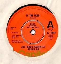 

7inch Record JOE BOB S NASHVILLE SOUND COMPANY - In The Mood CL15847PROMO Capitol Records 1975 UK Jazz Used