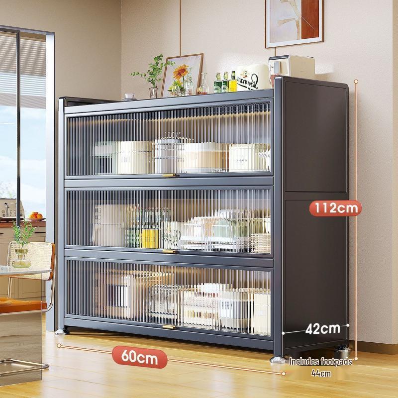 Étagère de Rangement Multifonctionnelle sur Pied et Buffet de Cuisine