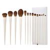 14-Piece Professional Makeup Brush Set with Soft Wooden Handles for Eyeshadow, Blush, Concealer, and Contour
