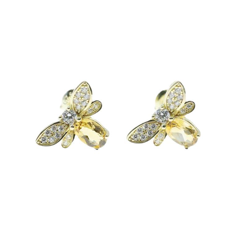 Bee Pendant Necklace: Creative, Gold-Plated s925 Sterling Silver Clavicle Chain for Women