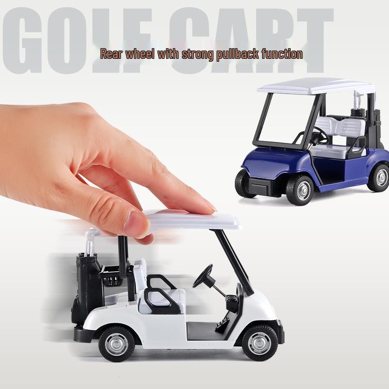 Golf Car Alloy Model with Pull-Back Function - Cute Design, 3 Colors, Mixed Pack.