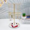 1Pcs Elegant Jewelry Storage Rack 2-Layer Display Stand, Used for Earrings, Necklaces, Ring Tray, Spacious and Durable, Easy To