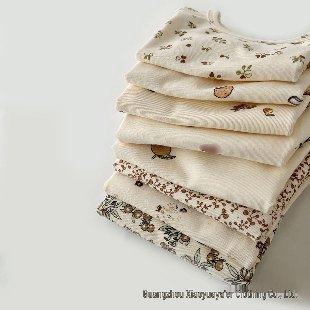 Danish-style Cotton Girls' Summer Pajama Set - Short Sleeve