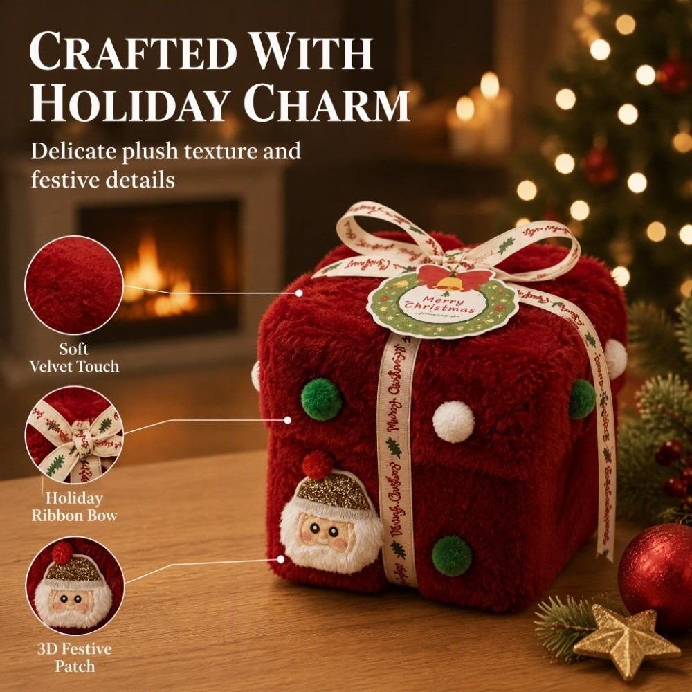Velvet Gift Box Christmas Packaging Box Velvet Empty Box Christmas Decoration Christmas Eve