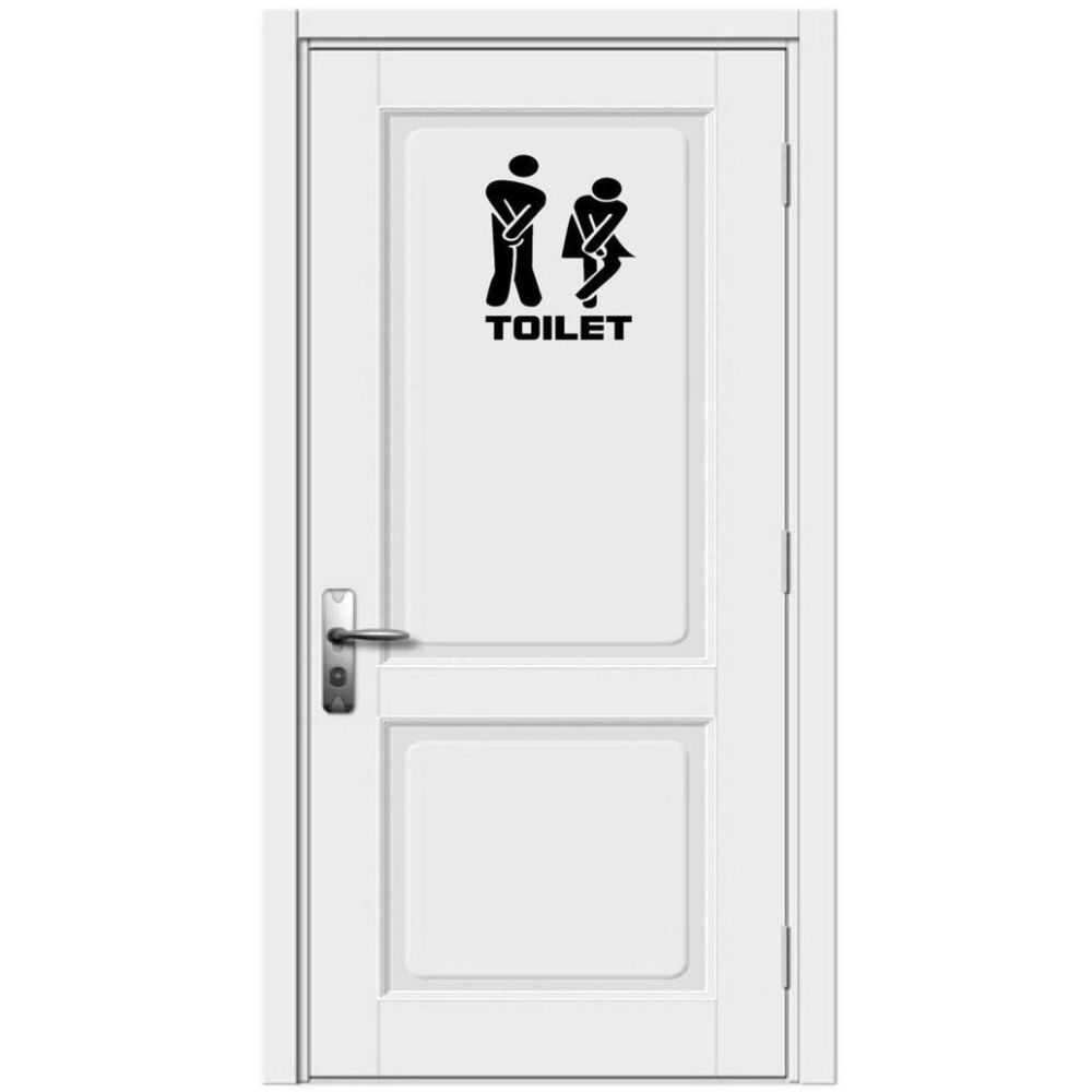 

Sticky Toilet Stickers PVC Toilet Logo Creative Bathroom Stickers Entrance Sign