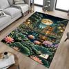 1PC Moonlit Temple Lotus Pond Non-Slip Floor Carpet Compatible for Office&Living Room&Bedroom&Dining Room - Flat - Weave Machine-S0333