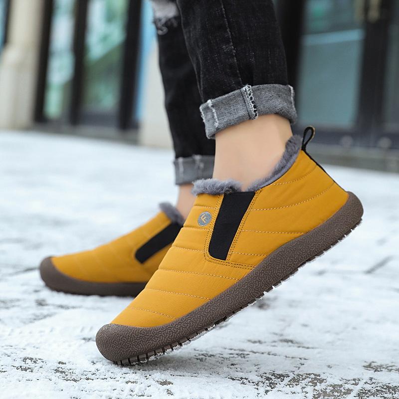 Processing custom Amazon thermal velvet cotton shoes Northeast outdoor one-pedal couple snow boots tide