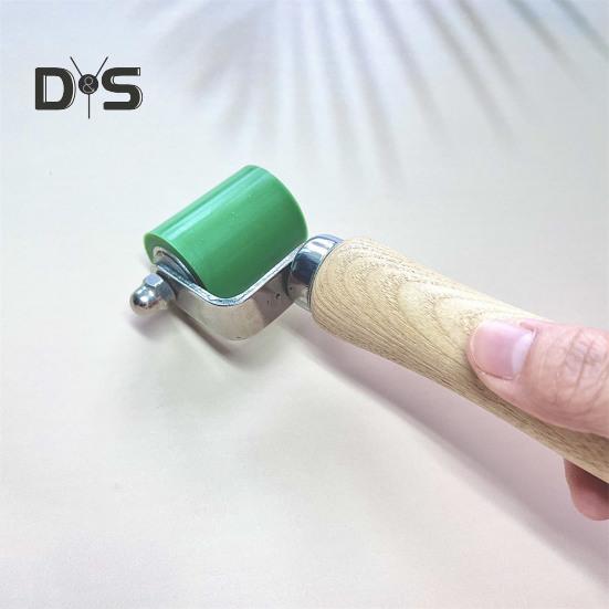 Silicone Seam Roller with Wooden Handle Ergonomic Design Durable Structure Heat-Resistant Portable Quick Pressing Roller