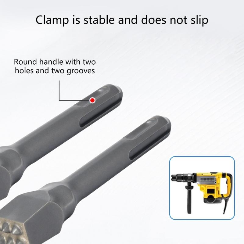 Mini Electric Chiseling Hammers Bit Featuring Multiple Tooth Option 3/4/6/9 Teeth for Concrete Surfaces Treatments