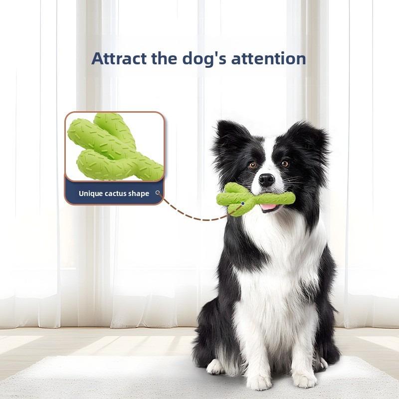 Tooth-cleaning and Teething Dog Simulation Toys, Cactus Self-entertainment and Boredom Little Dog Rubber Large Dog Pet Supplies