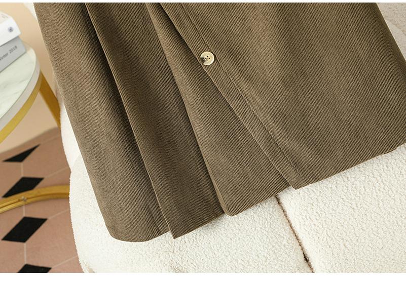 Plus Size Women's Irregular Pleated A-line Skirt with High Waist and Elastic Back - Spring/Autumn