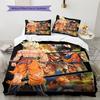 Roupa de Cama com Padrão Son Goku, Conjunto de Colcha Capa de Colcha Fronha Presente de Aniversário para Casa (1 capa de edredom + 2 fronhas, sem enchimento.)