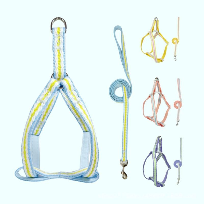 Dopamine Dog Harness Leash Set Adjustable Pet Vest Chest Strap Collar for Small Medium Dogs Outdoor Walking Puppy Accessories